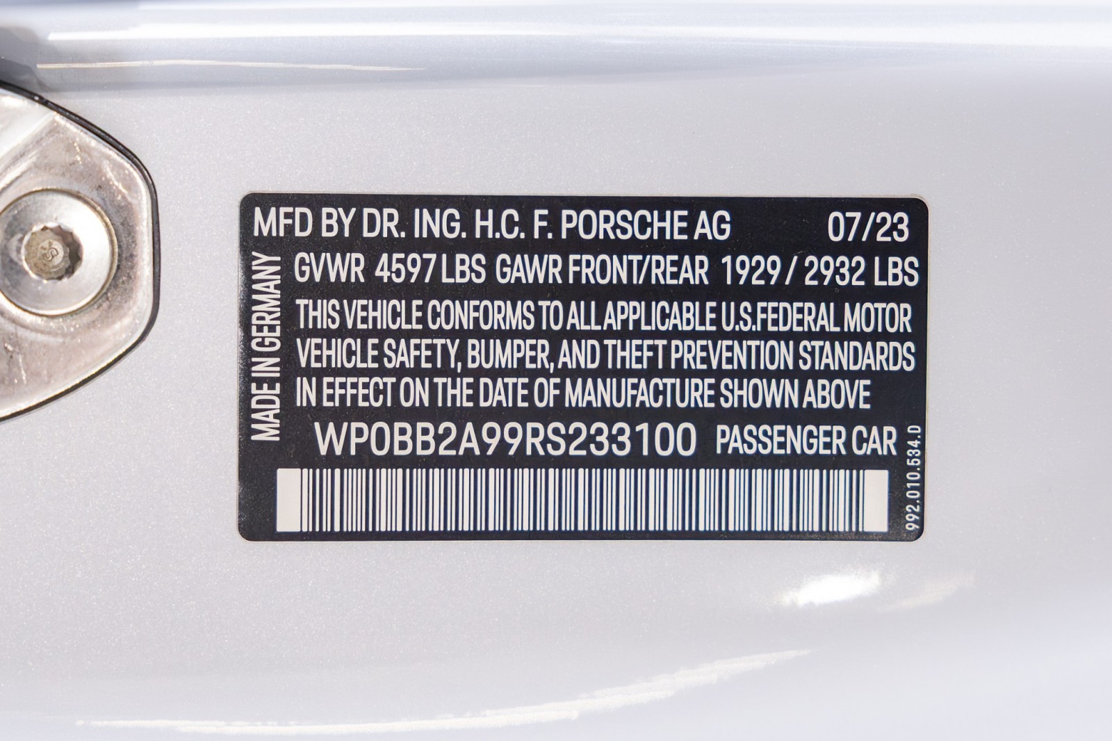 Used Car 2024 Porsche 911  4s - Sport Package - Front Lift - Rs Spyder Wheels For Sale Under $210,000 In Boerne, Texas