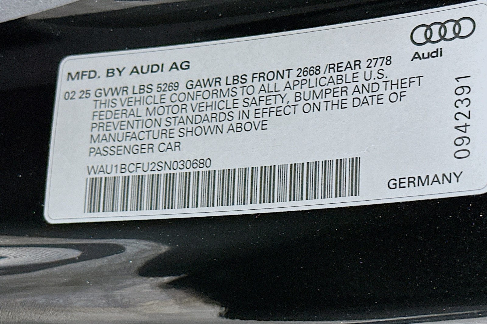 Used 2025 Mythos Black Metallic Audi Premium image 24