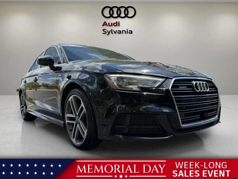 Brilliant Black 2018 Audi A3 2.0T quattro Premium Plus Sedan AWD Sedan All-Wheel Drive Automatic