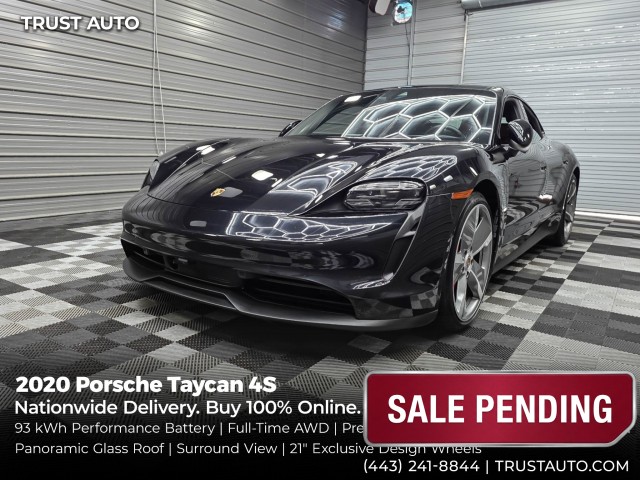 Jet Black Metallic 2020 Porsche Taycan Sedan All-Wheel Drive 2-Speed Automatic