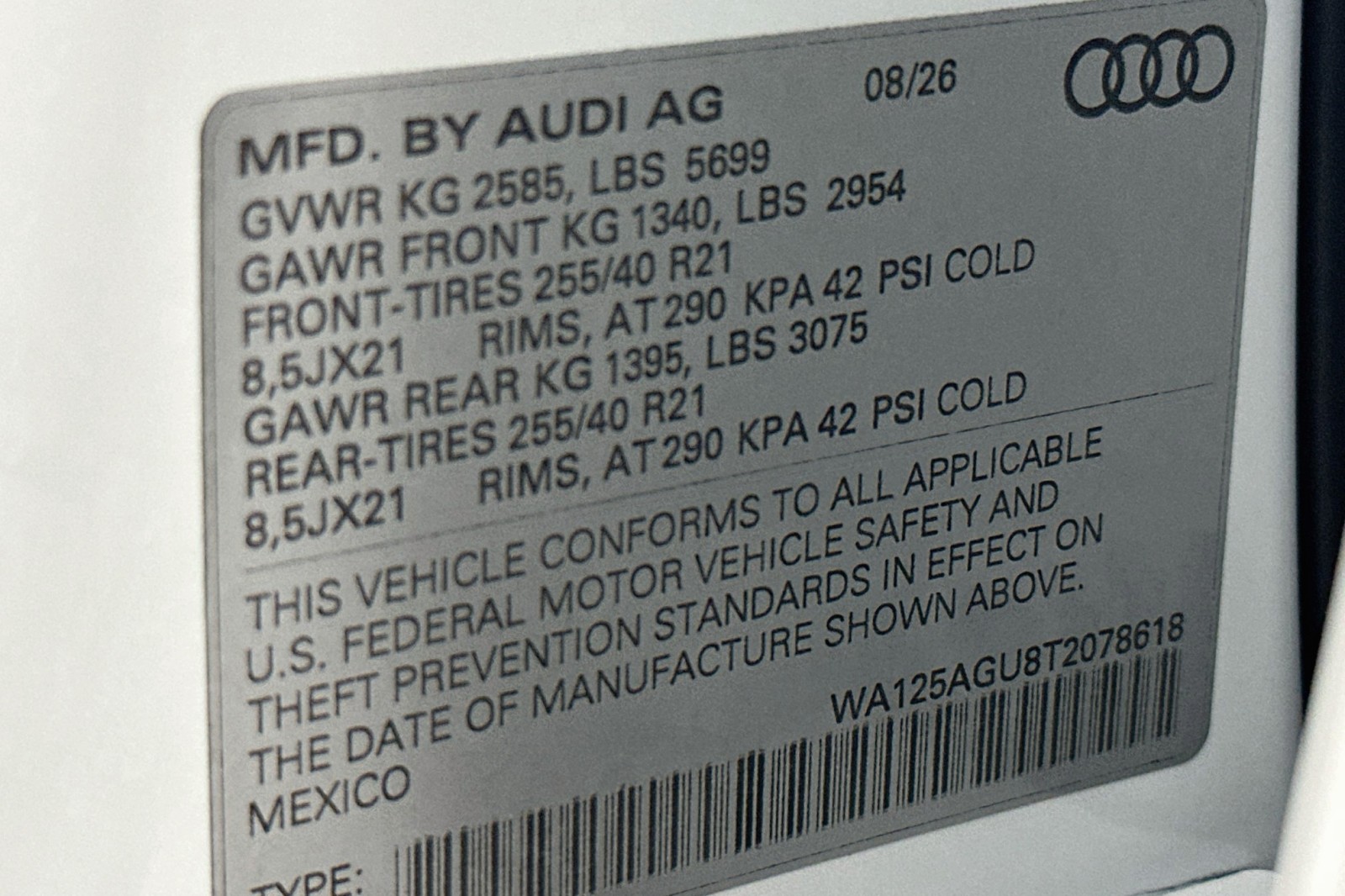 New 2026 Glacier White Metallic Audi Premium Plus image 17