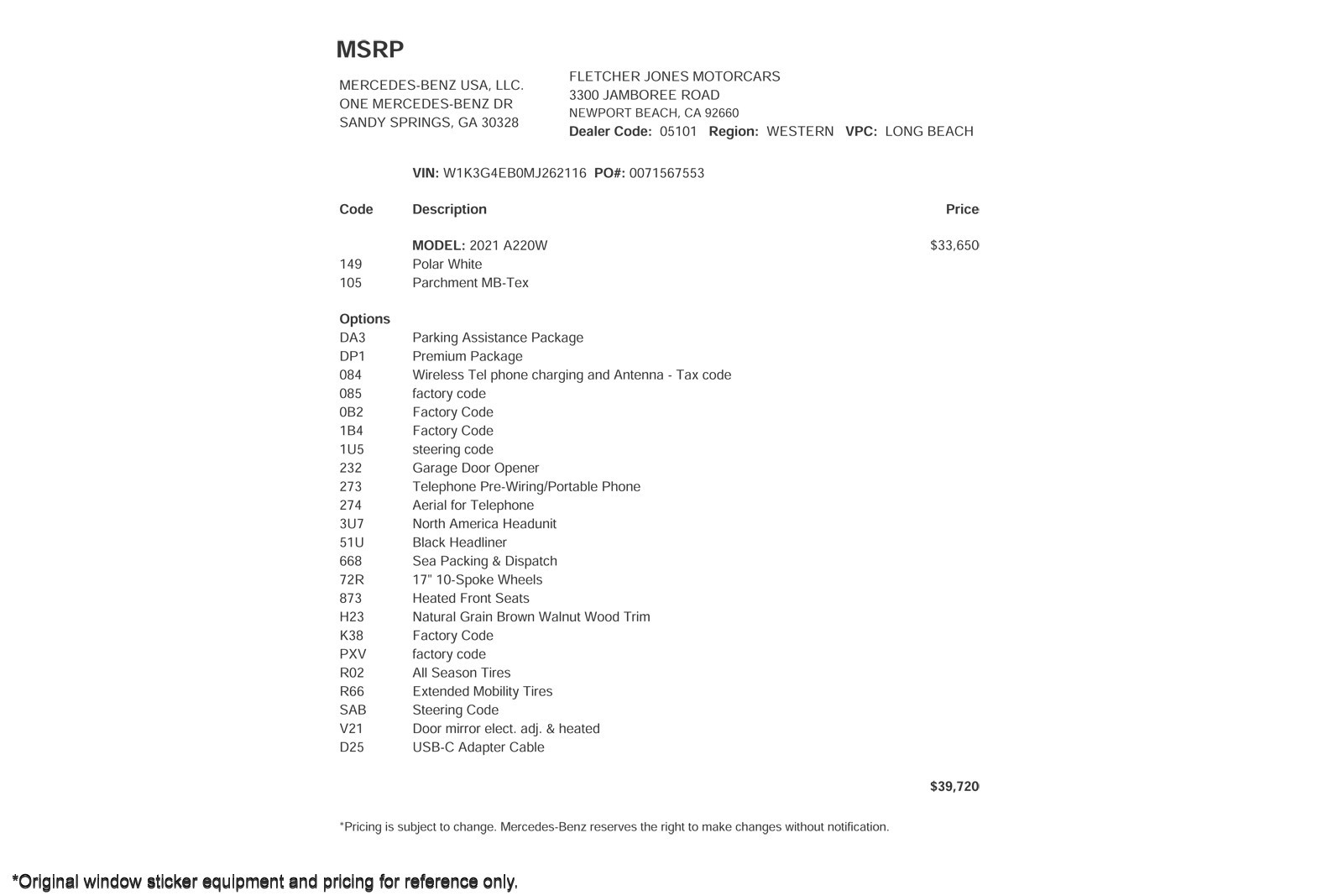 Used 2021 Polar White Mercedes-Benz A 220 Sedan image 25