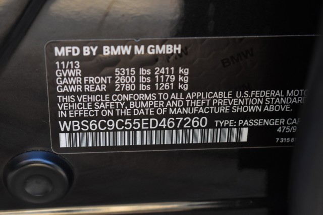 2014 BMW M6 Modified Emissions Executive Pkg. Driving Assist Plus Bang & Olufsen Carbon Fiber Roof Head Up Blind Spot MSRP $130,550 58