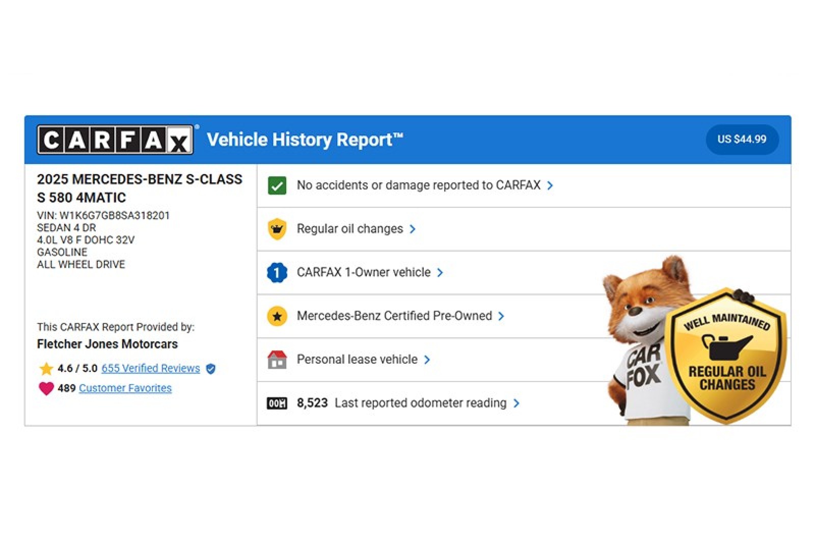 Certified Used 2025 Black Mercedes-Benz S 580 4MATIC® Sedan image 3