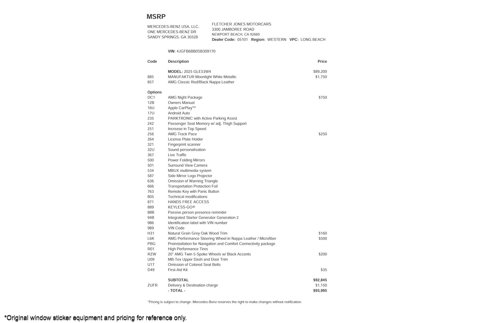 Used 2025 MANUFAKTUR Moonlight White Metal Mercedes-Benz AMG® GLE 53 image 26