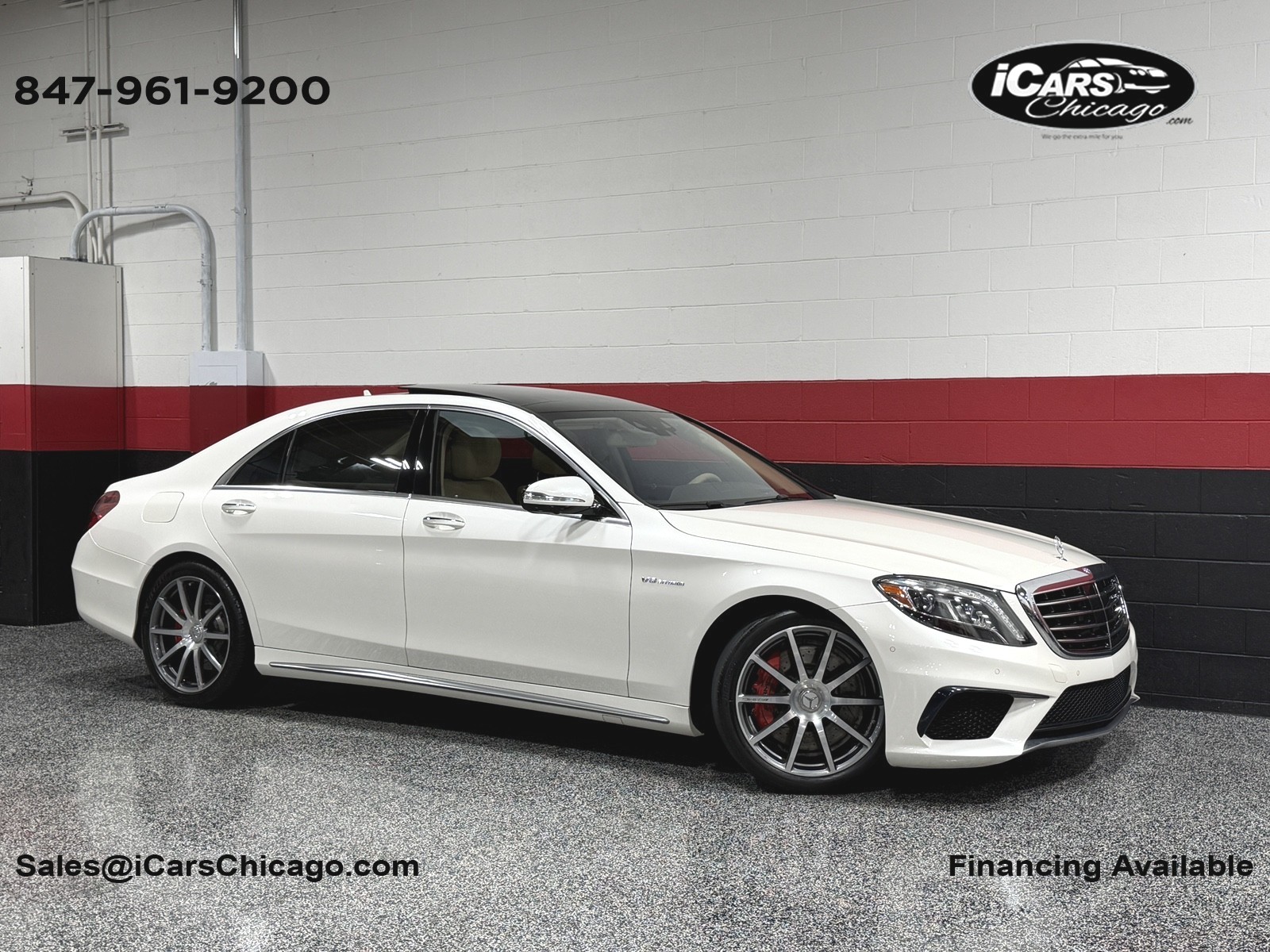 designo Diamond White 2015 Mercedes-Benz S-Class S 63 AMG Sedan All-Wheel Drive Automatic