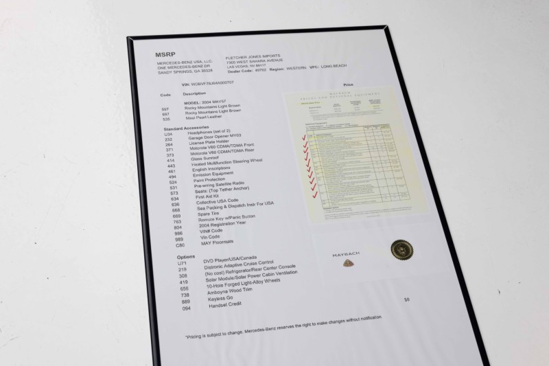 2004 Maybach 57 SWB in , 