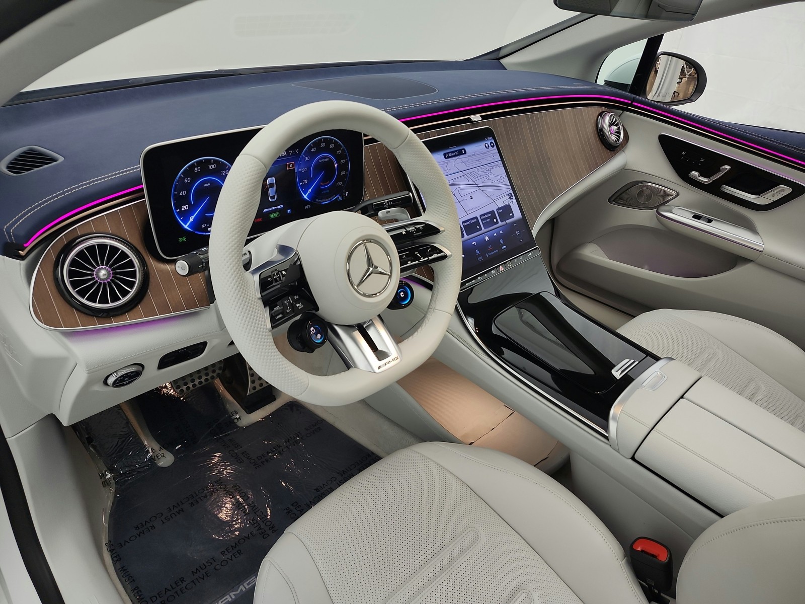 Used 2023 MANUFAKTUR Moonlight White Metallic Mercedes-Benz AMG® EQE 4MATIC+ Sedan image 23