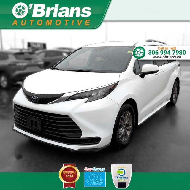White 2025 Toyota Sienna Minivan Front-Wheel Drive Automatic