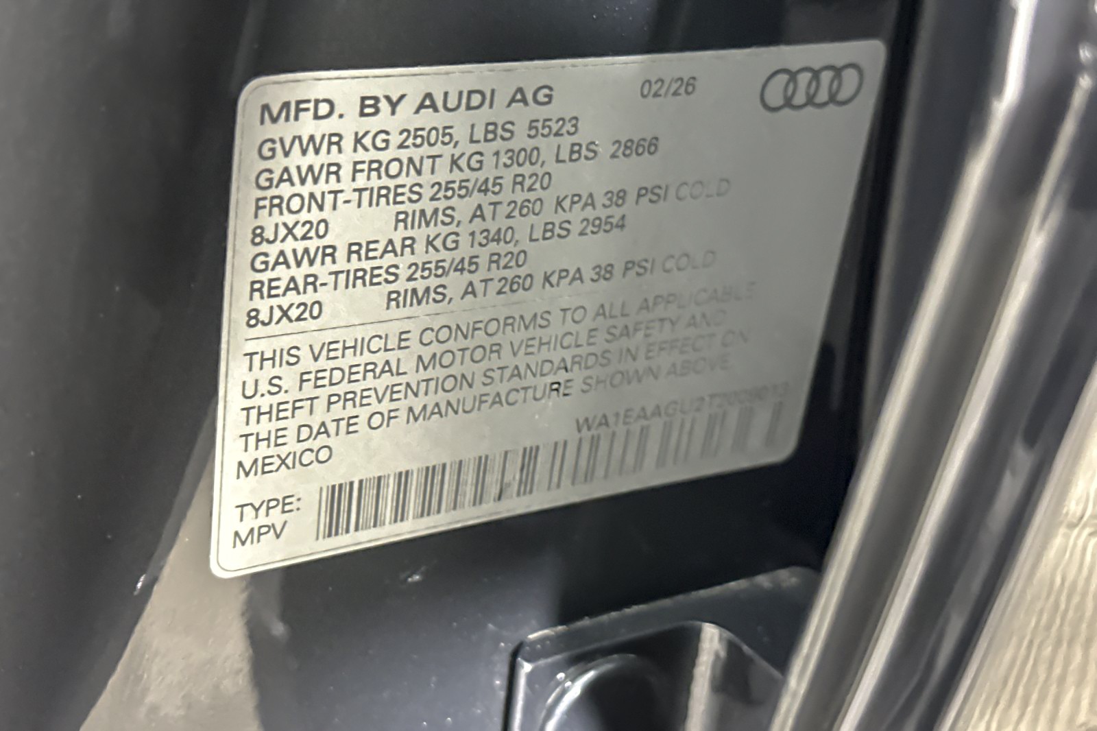 New 2026 Tambora Gray Metallic Audi Premium Plus 2.0 TFSI quattro image 28