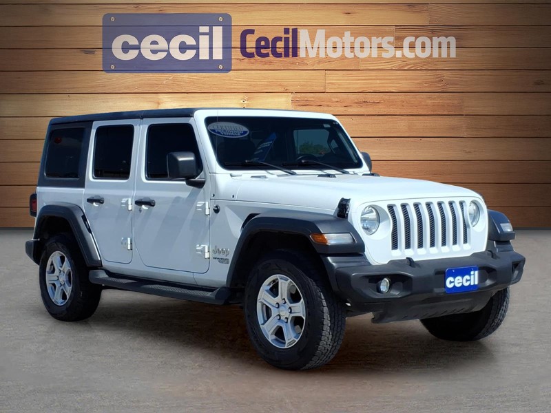 Bright White Clearcoat 2019 Jeep Wrangler Unlimited Sport 4WD SUV / Crossover Four-Wheel Drive Automatic