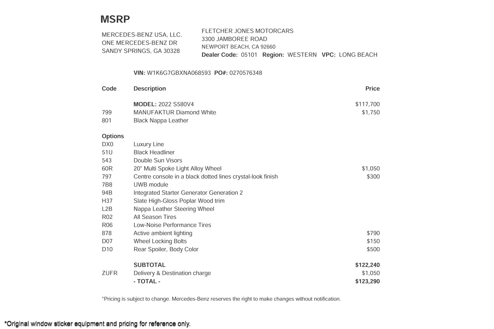 Certified Used 2022 MANUFAKTUR Diamond White Mercedes-Benz S 580 4MATIC® Sedan image 4