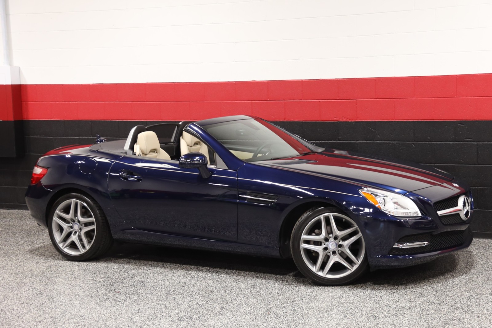 Lunar Blue Metallic 2014 Mercedes-Benz SLK 250 Convertible Rear-Wheel Drive Automatic