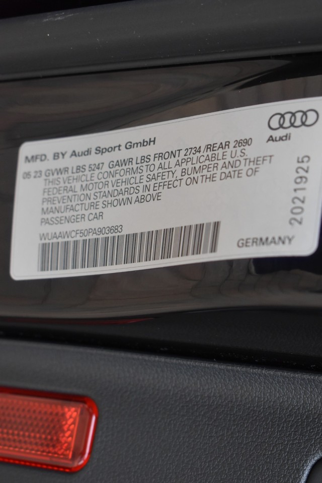 2023 Audi RS 5 Sportback Competition Pkg. Competition RS Driver Assistance Navigation Side Assist MSRP $101,835 59