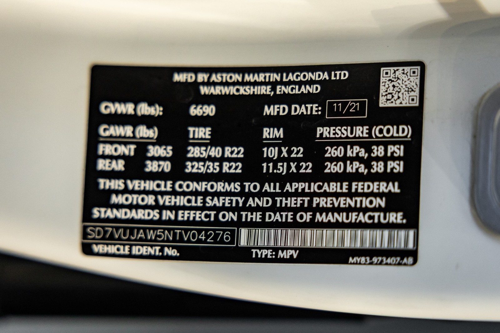 Used Car 2022 Aston Martin Dbx  For Sale Under $100,000 In Boerne, Texas