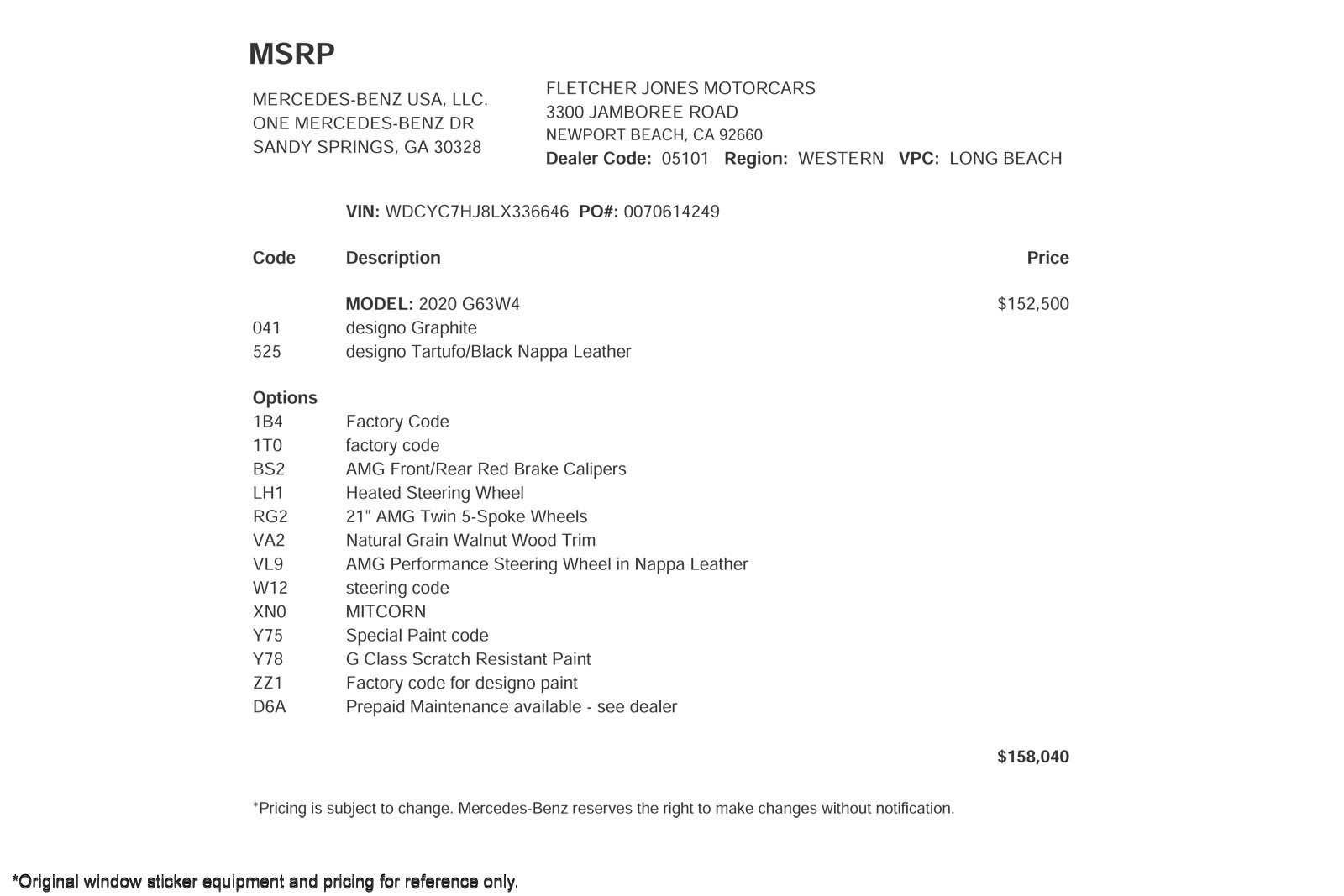 Certified Used 2020 designo Graphite Metallic Mercedes-Benz AMG® G 63 4MATIC SUV image 3