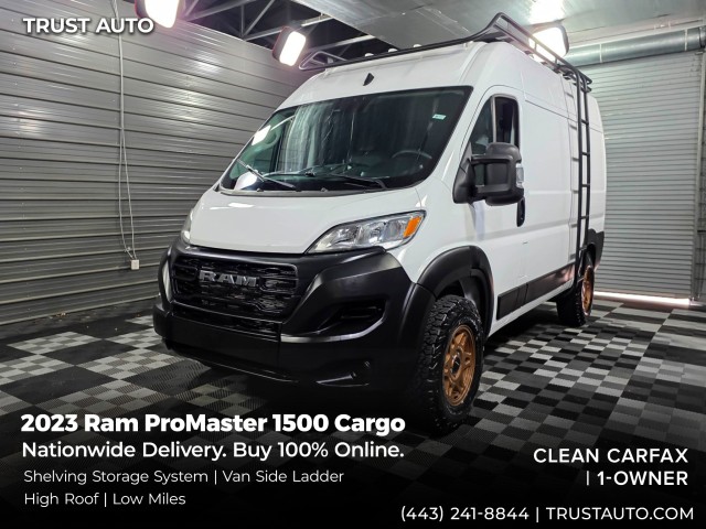 Bright White Clearcoat 2023 RAM ProMaster 1500 136 High Roof Cargo Van FWD Van Front-Wheel Drive 9-Speed Automatic