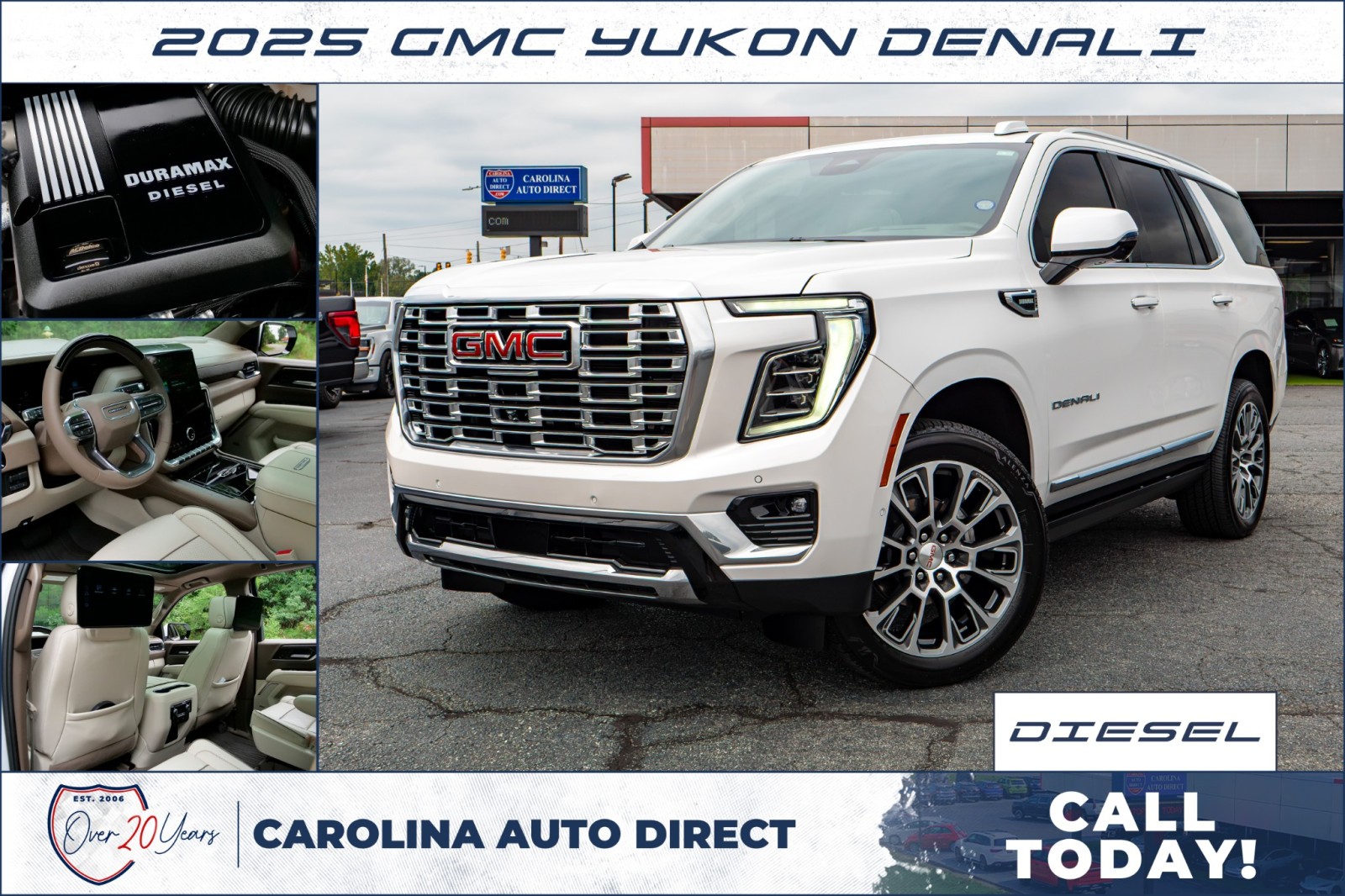 Summit White 2025 GMC Yukon SUV / Crossover 4X2 Automatic