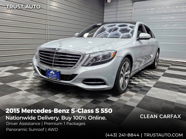 Iridium Silver Metallic 2015 Mercedes-Benz S-Class Sedan All-Wheel Drive 7-Speed Automatic