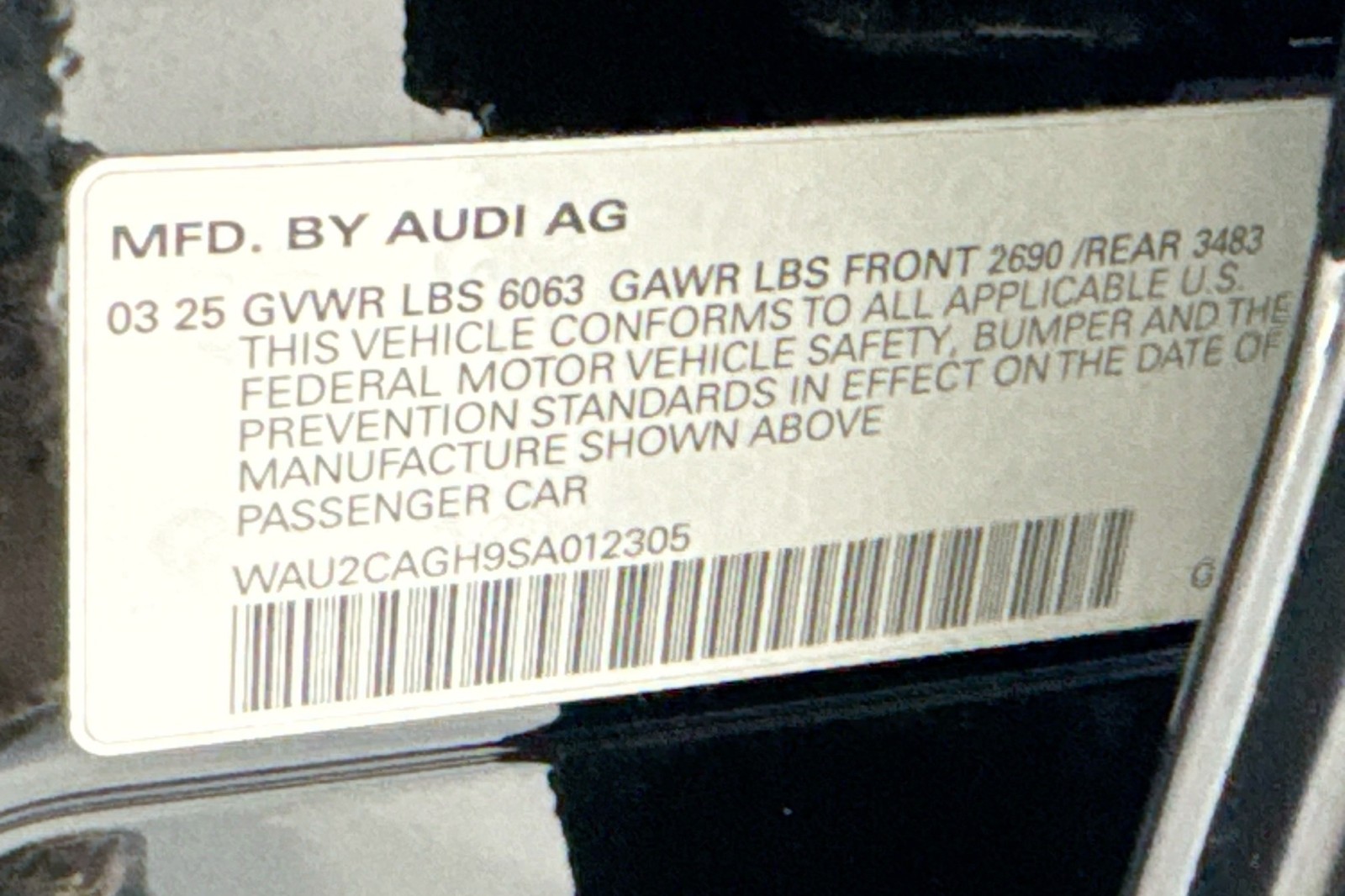 New 2025 Mythos Black Metallic Audi Premium Plus RWD image 27
