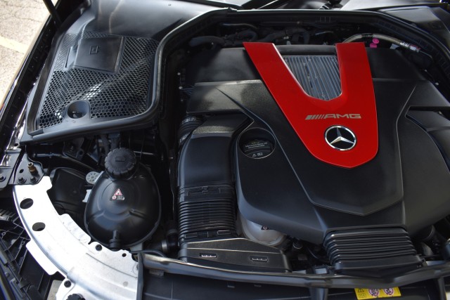 2018 Mercedes-Benz C-Class AMG AWD Leather Burmester Sound Moonroof Heated Front Seats Keyless Start Bluetooth Blind Spot 48