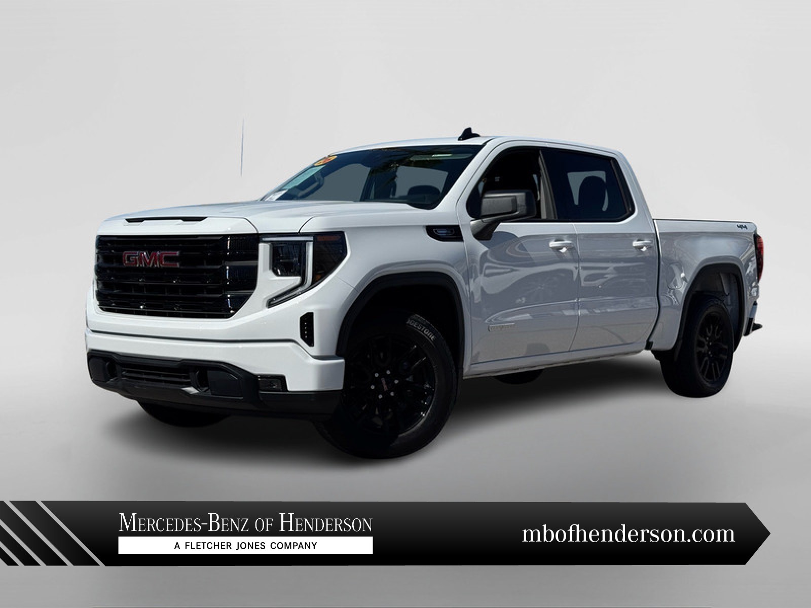 White 2026 GMC Sierra 1500 Elevation Standard Crew Cab 4WD Pickup Truck Four-Wheel Drive Automatic
