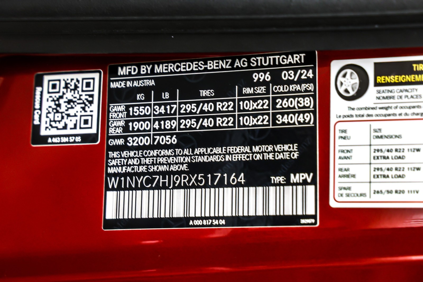 Certified Used 2024 MANUFAKTUR Cardinal Red Metallic Mercedes-Benz AMG® G 63 4MATIC SUV image 26
