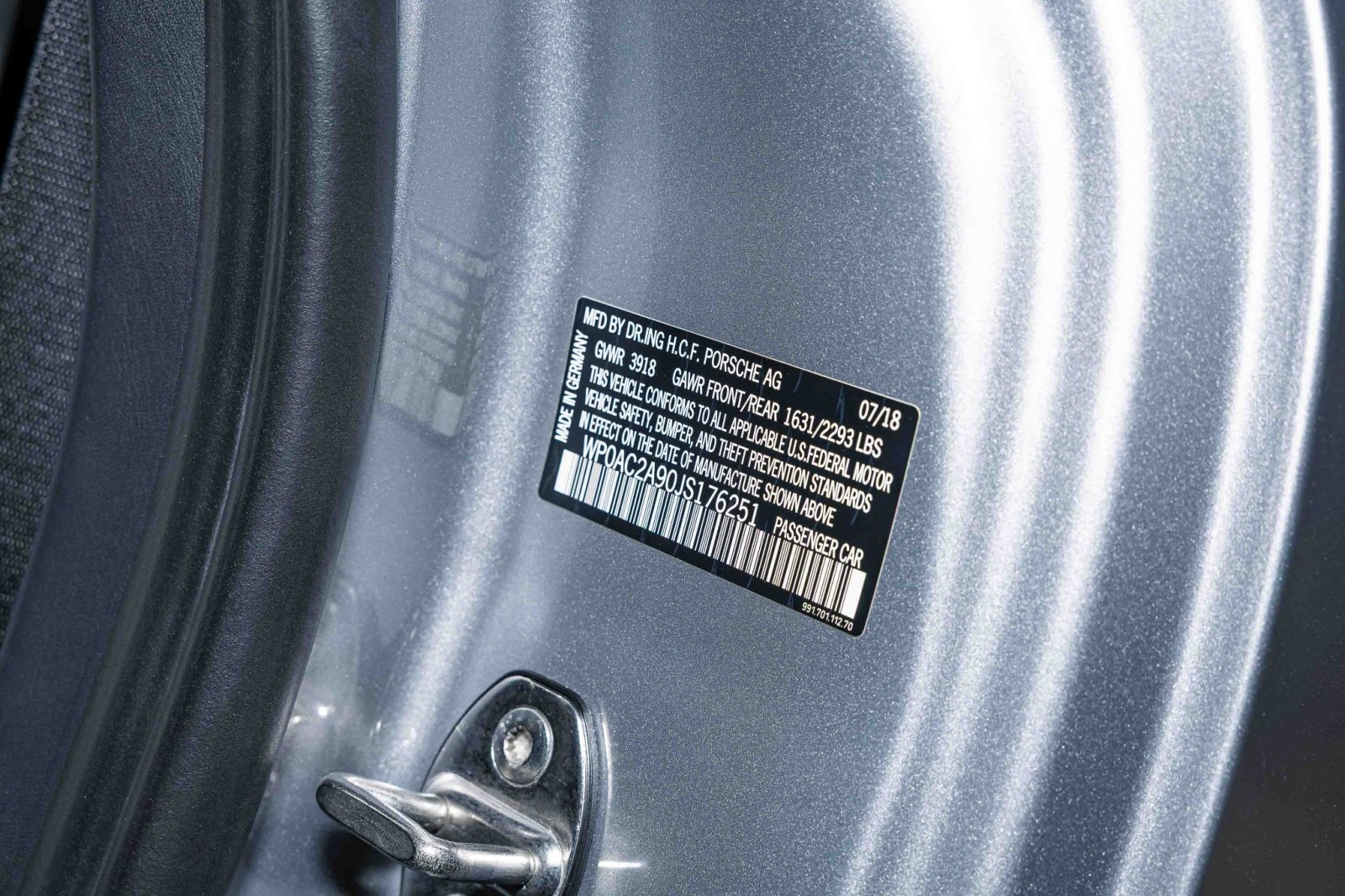 Used Car 2018 Porsche 911  Gt3 For Sale Under $220,000 In Boerne, Texas