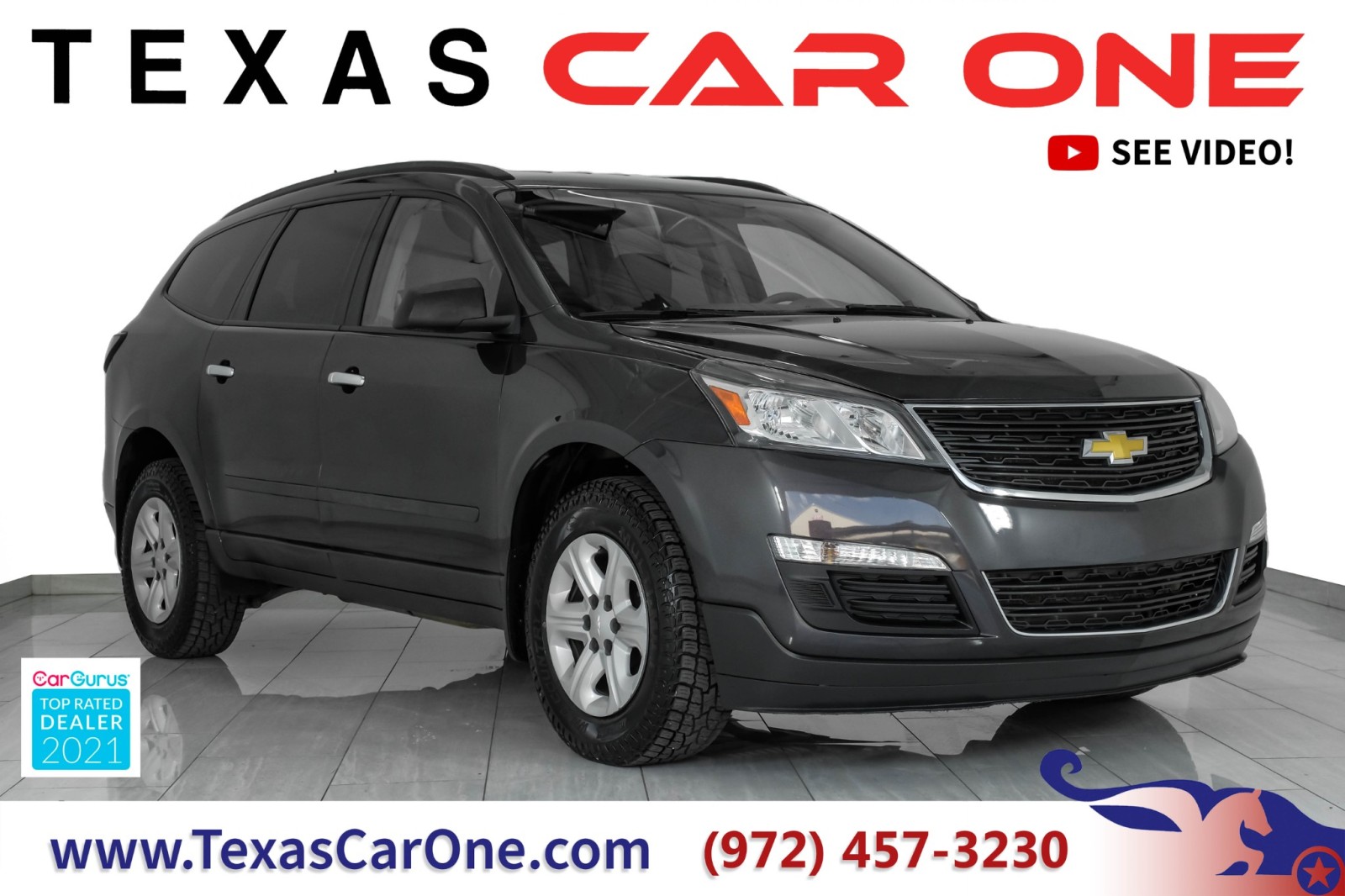 2017 Chevrolet Traverse LS AWD REAR CAMERA BLUETOOTH THIRD ROW SEAT POWER  1