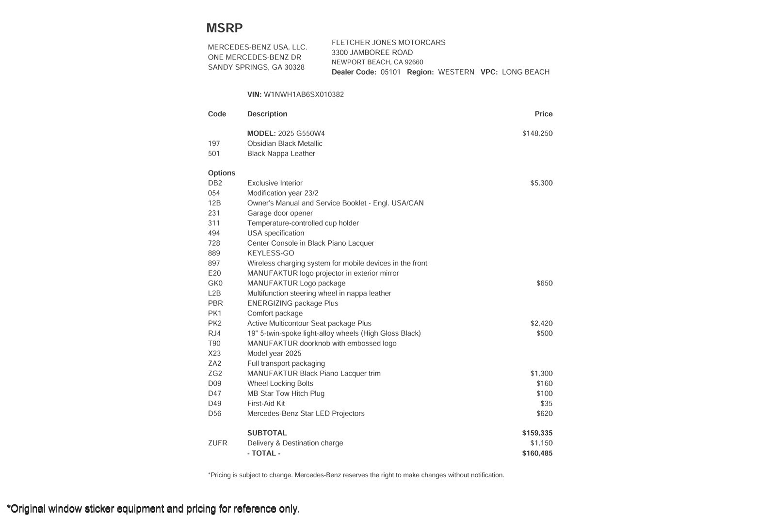 Certified Used 2025 Obsidian Black Metallic Mercedes-Benz G 550 SUV image 26