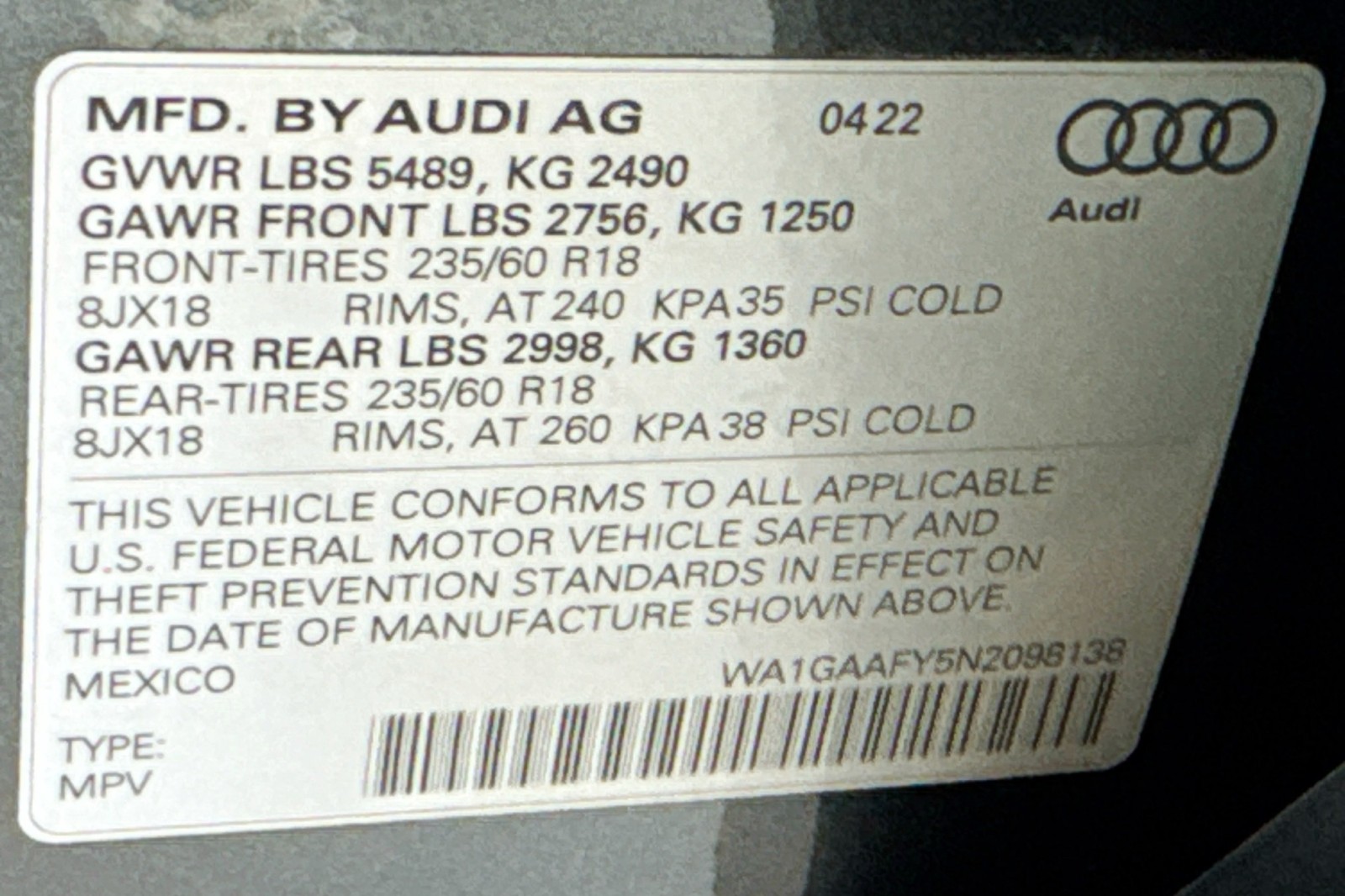 Used 2022 DAYTONA GRAY Audi S line Premium image 29