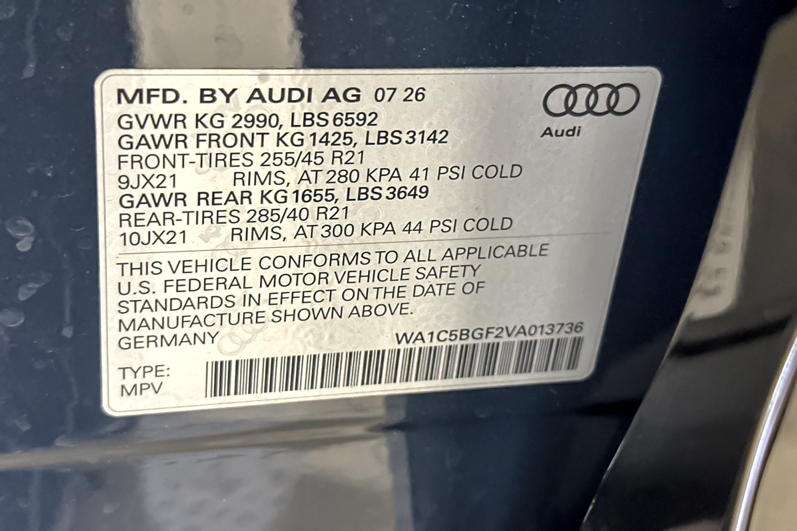 New 2027 Plasma Blue Metallic Audi Prestige quattro image 28