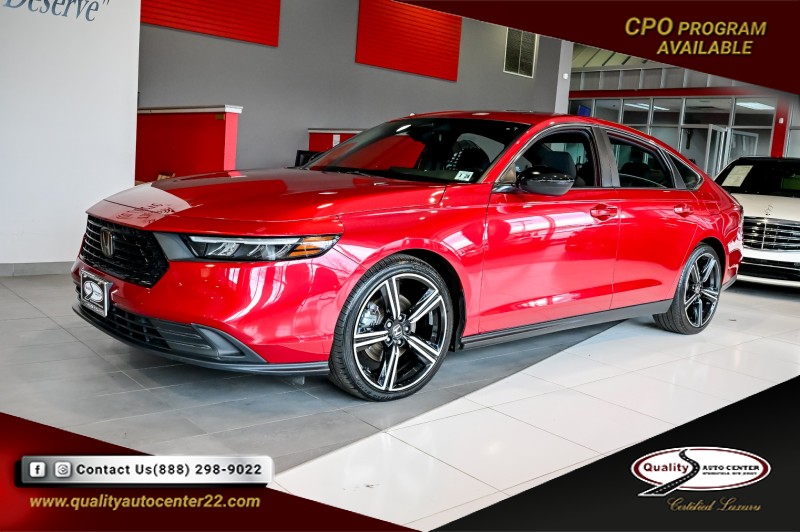 Radiant Red Metallic 2023 Honda Accord Hybrid Sport FWD Sedan Front-Wheel Drive Automatic