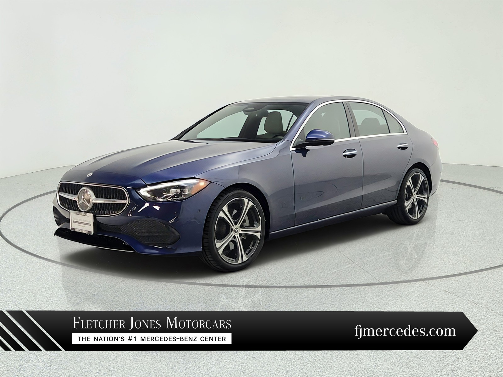 Twilight Blue Metallic 2024 Mercedes-Benz C-Class Sedan Rear-Wheel Drive Automatic