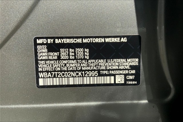 New 22 Bmw 7 Series 740i Vin Wba7t2c02nck Bluffton Sc