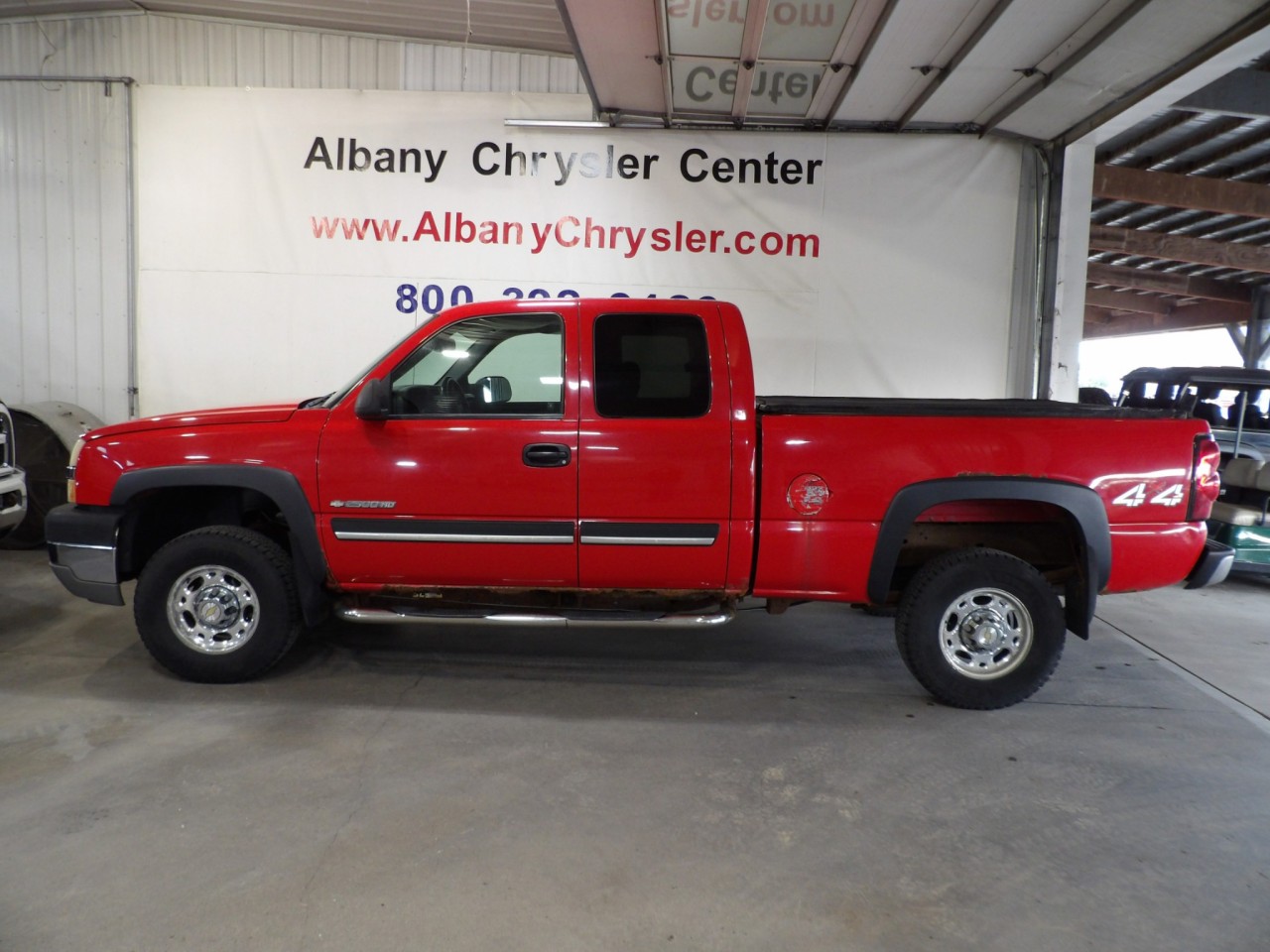 Red 2004 Chevrolet Silverado 2500HD Pickup Truck Four-Wheel Drive Automatic