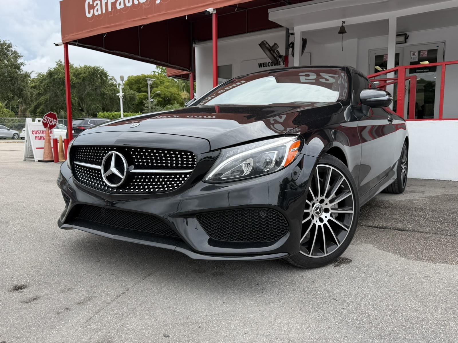 Obsidian Black 2018 Mercedes-Benz C-Class Coupe Rear-Wheel Drive Automatic