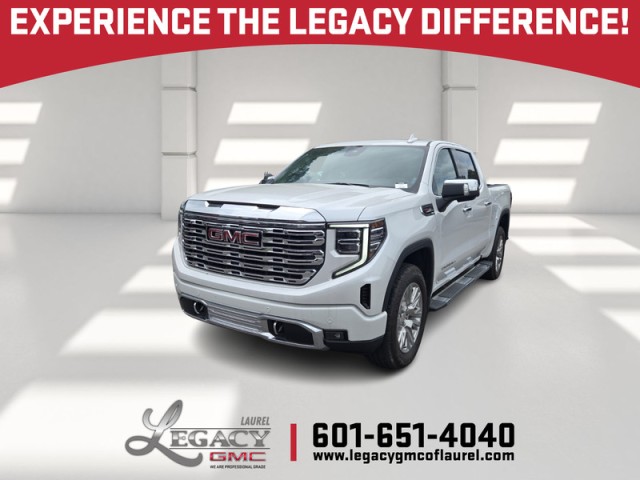 White 2024 GMC Sierra 1500 Denali Crew Cab 4WD Pickup Truck Four-Wheel Drive Automatic