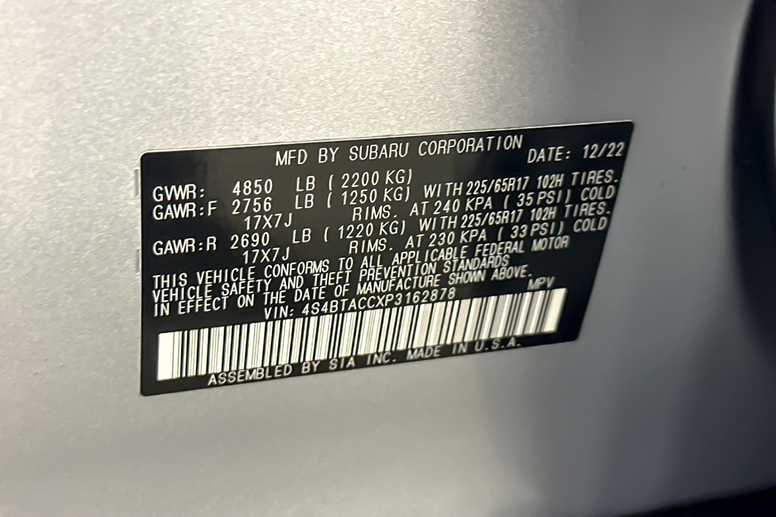 Used 2023 ICE SILVER Subaru Premium CVT image 26