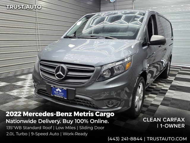 Gray (Selenite Grey Metallic) 2022 Mercedes-Benz Metris Van Rear-Wheel Drive 9-Speed Automatic