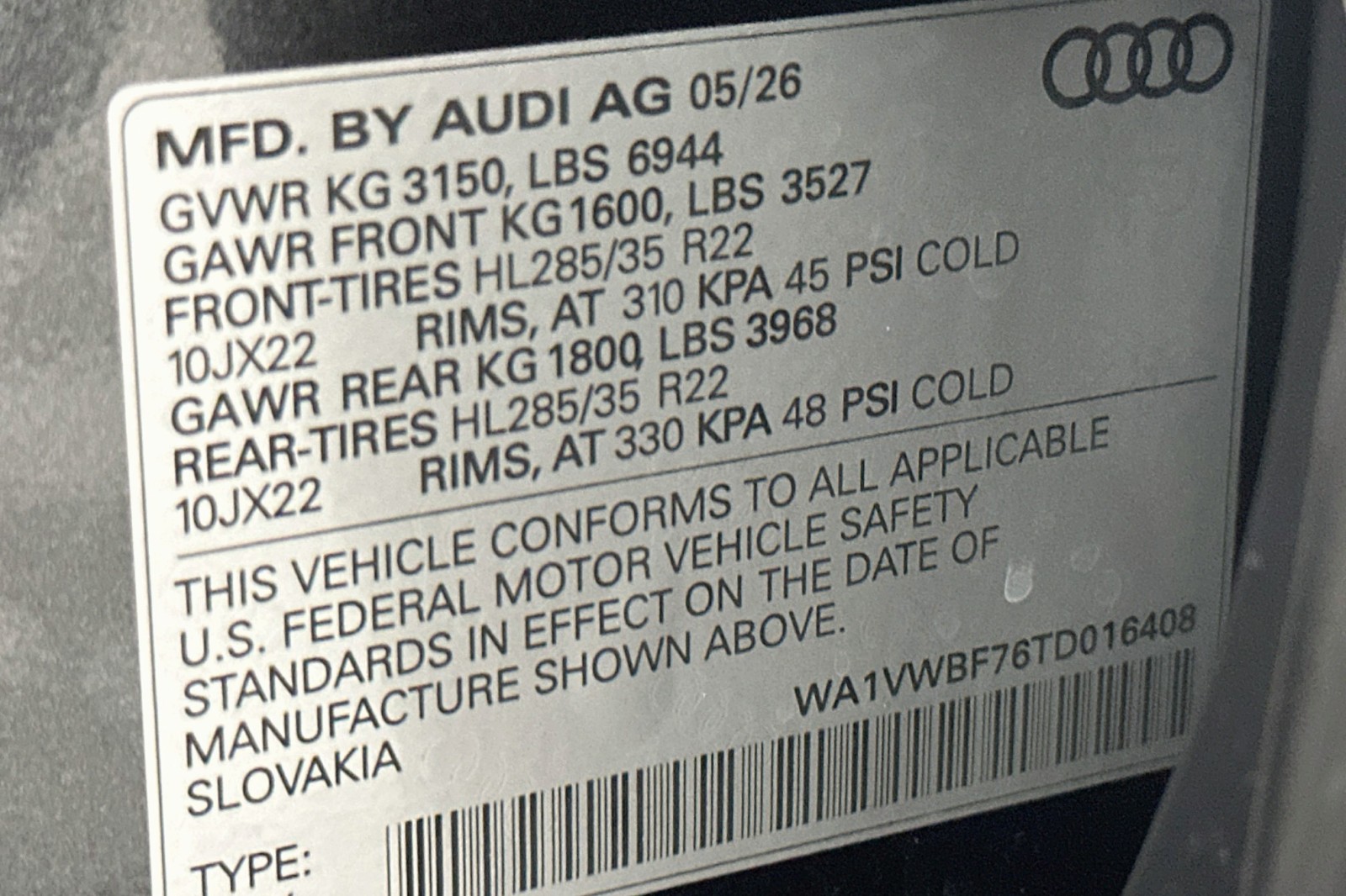 New 2026 Daytona Gray Pearl Effect Audi Prestige image 21