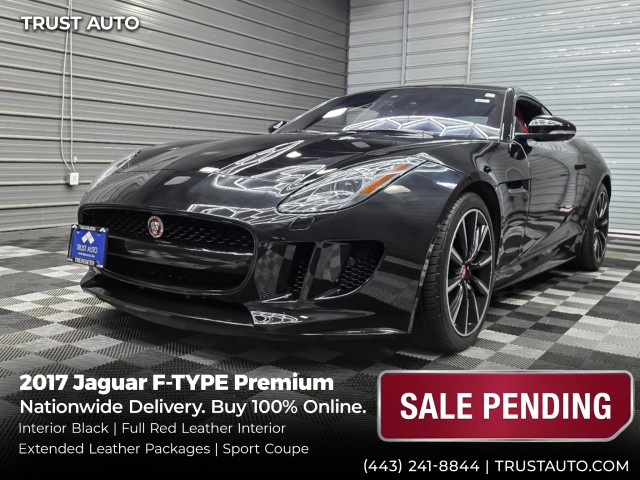 Ultimate Black Metallic 2017 Jaguar F-TYPE Premium Coupe RWD Coupe Rear-Wheel Drive Automatic