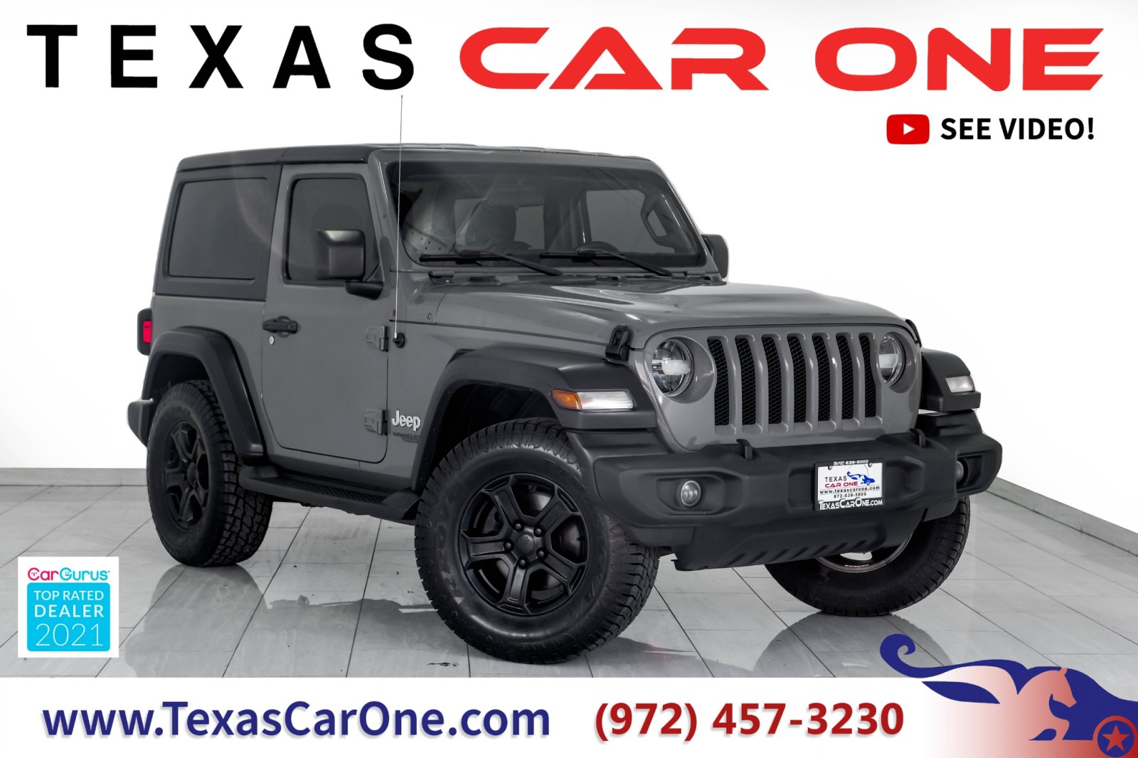 2019 Jeep Wrangler SPORT S 4WD AUTOMATIC HARD TOP CONVERTIBLE REAR CA 1