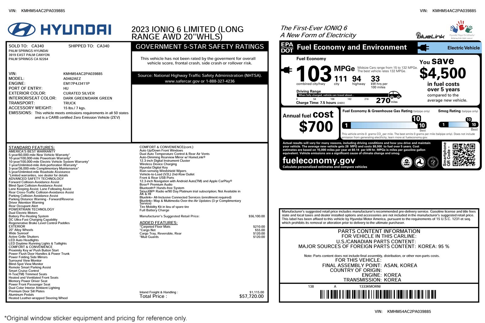 Used 2023 Curated Silver Hyundai Limited image 2