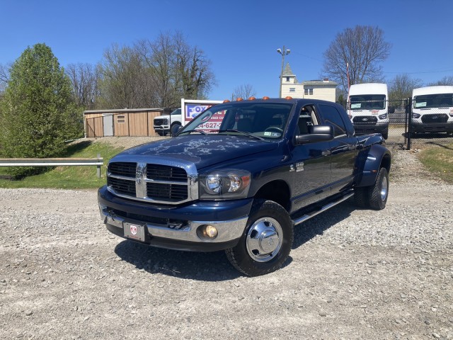 Blue 2008 Dodge RAM 3500 SXT Mega Cab DRW 4WD Pickup Truck Four-Wheel Drive Automatic