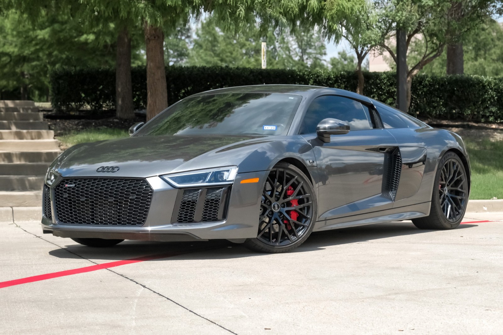 2018 Audi R8 Coupe V10 quattro AWD LEDLaserLights BlackOpticPkg RedCalipers 56