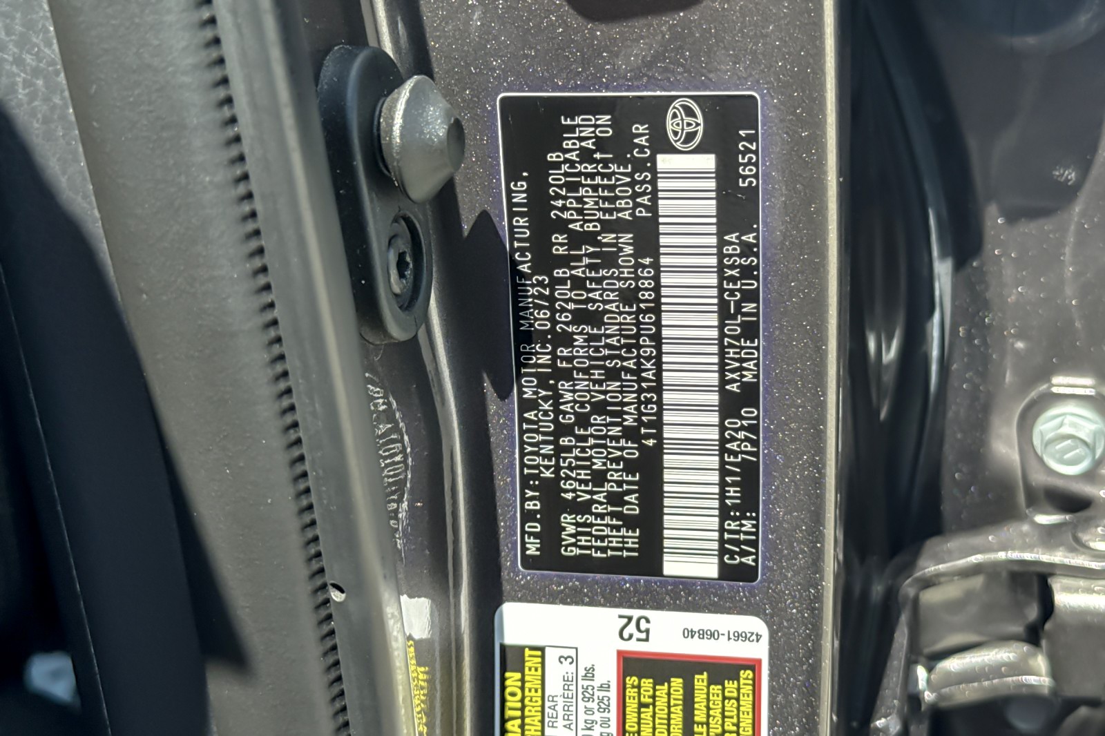 Certified Used 2023 PRE DAWN MICA Toyota Hybrid SE image 26