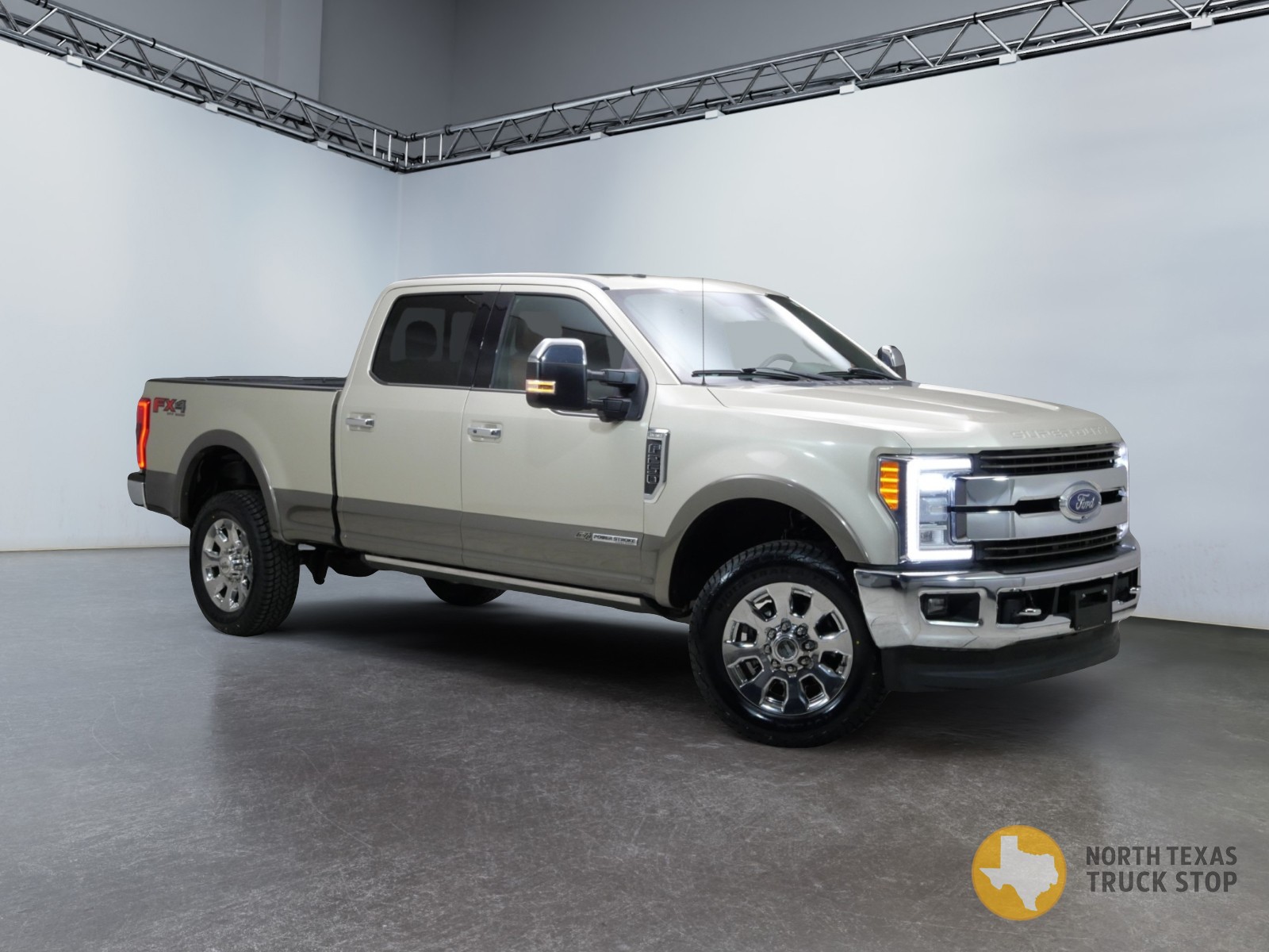 White Gold Metallic 2018 Ford F-250 Super Duty King Ranch Crew Cab 4WD Pickup Truck Four-Wheel Drive Automatic