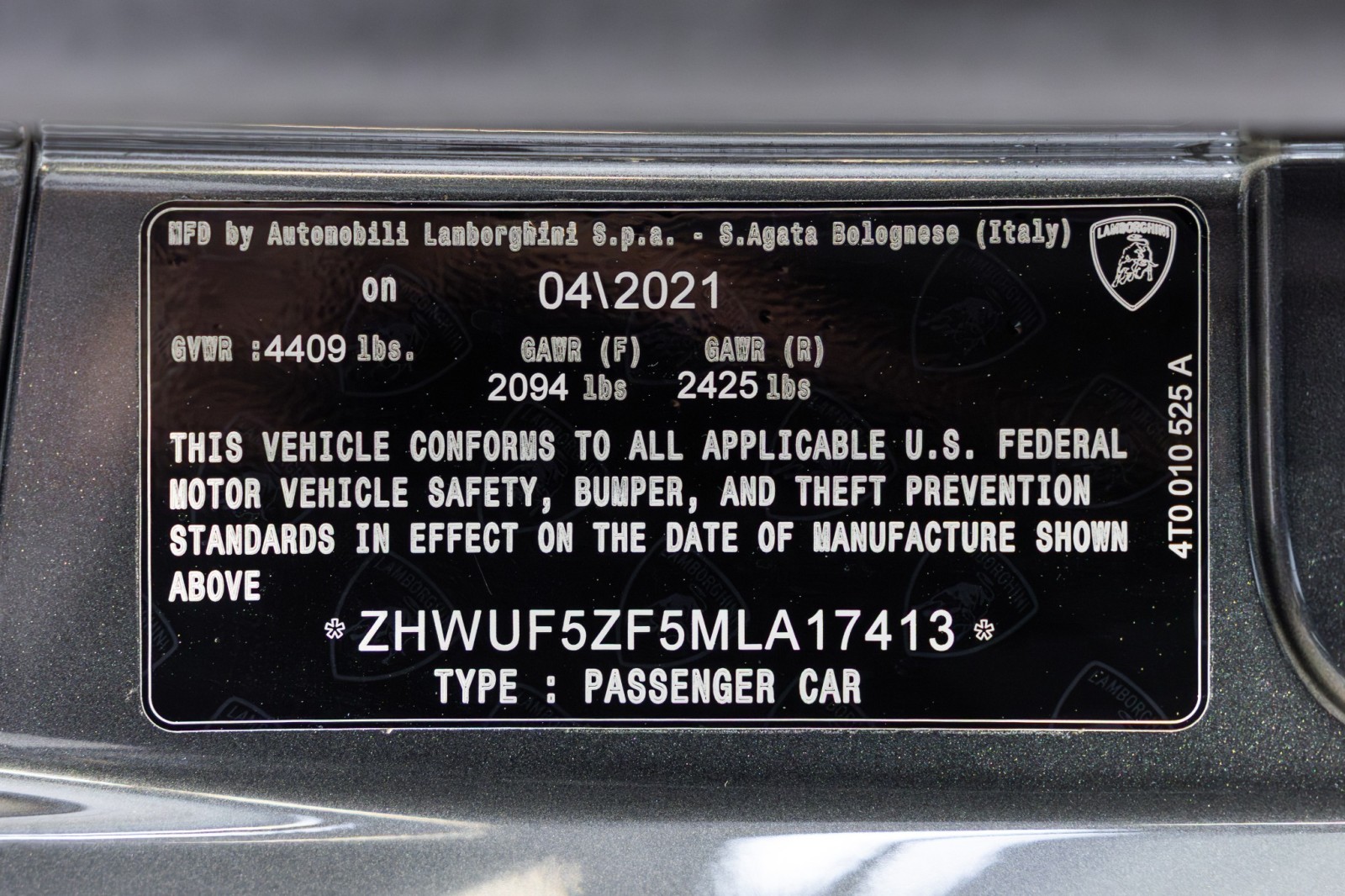 Used Car 2021 Lamborghini Huracan Evo  For Sale Under $270,000 In Boerne, Texas