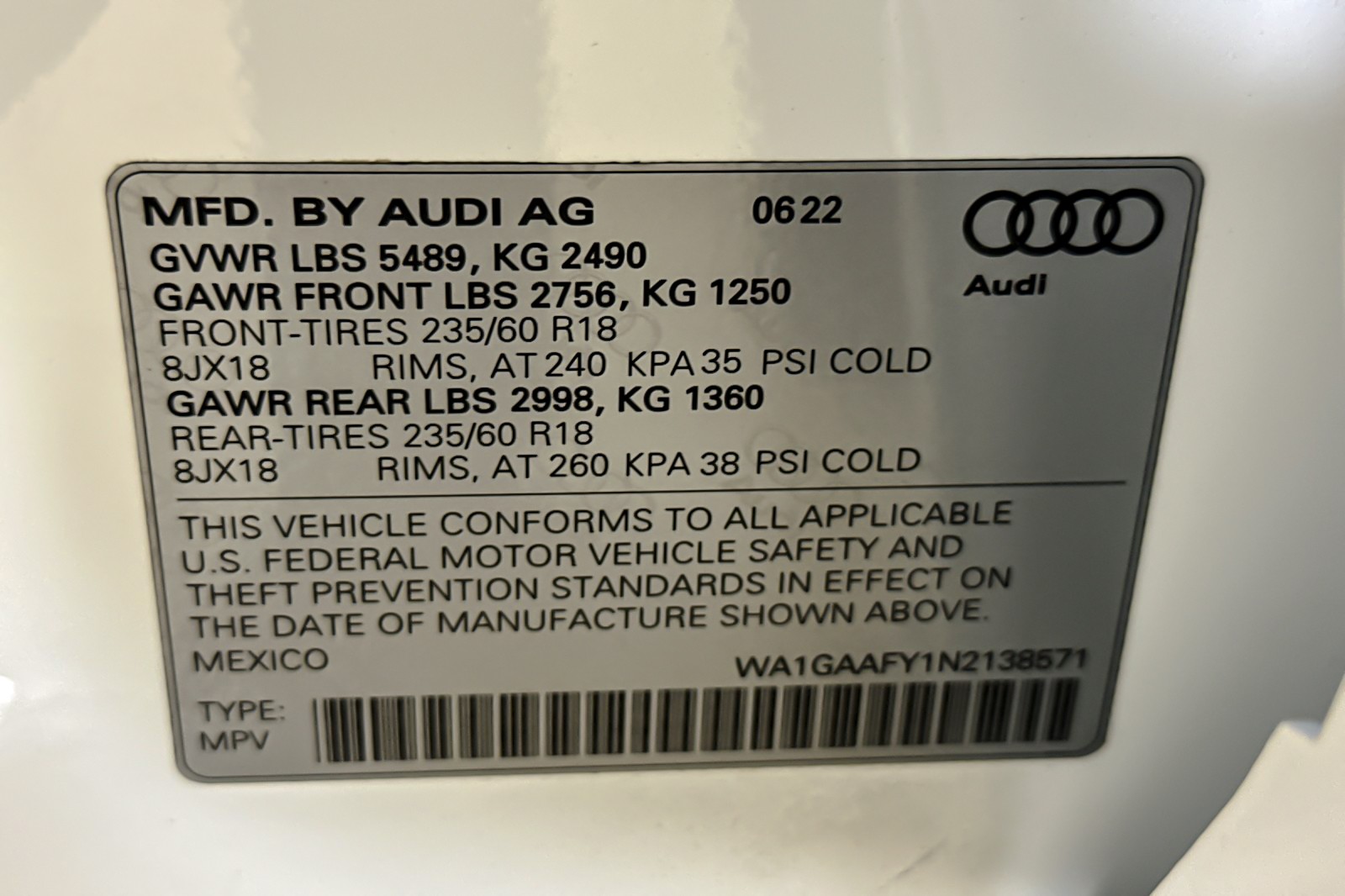Used 2022 Ibis White Audi S line Premium 45 TFSI quattro image 8